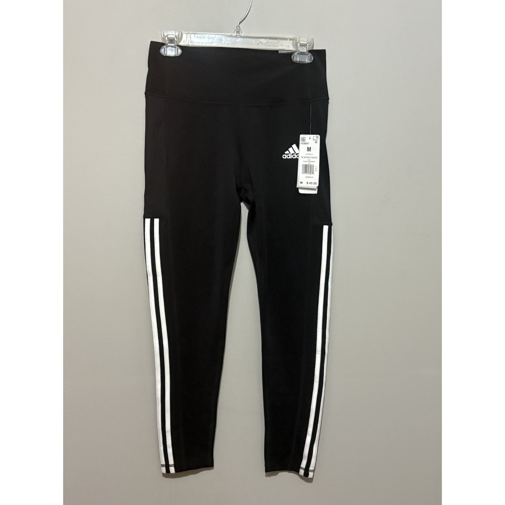 Adidas Aeroready‎ Womens Leggings Pant 7/8 Length High Rise Black Size Small NWT